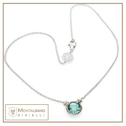 Collana Nodi intreccio 1 pietra